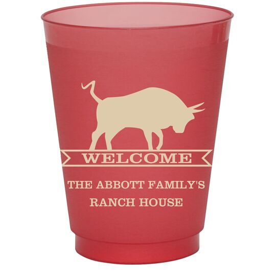 Ranch Welcome Banner Colored Shatterproof Cups